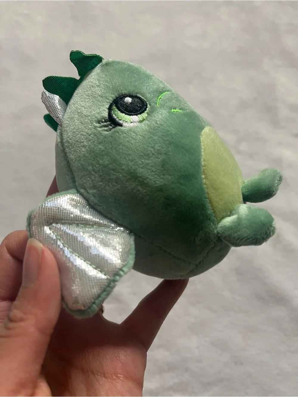 Green dragon cute small dragon plush keychain